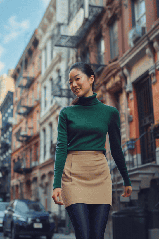 Khaki pencil skirt outfit ideas