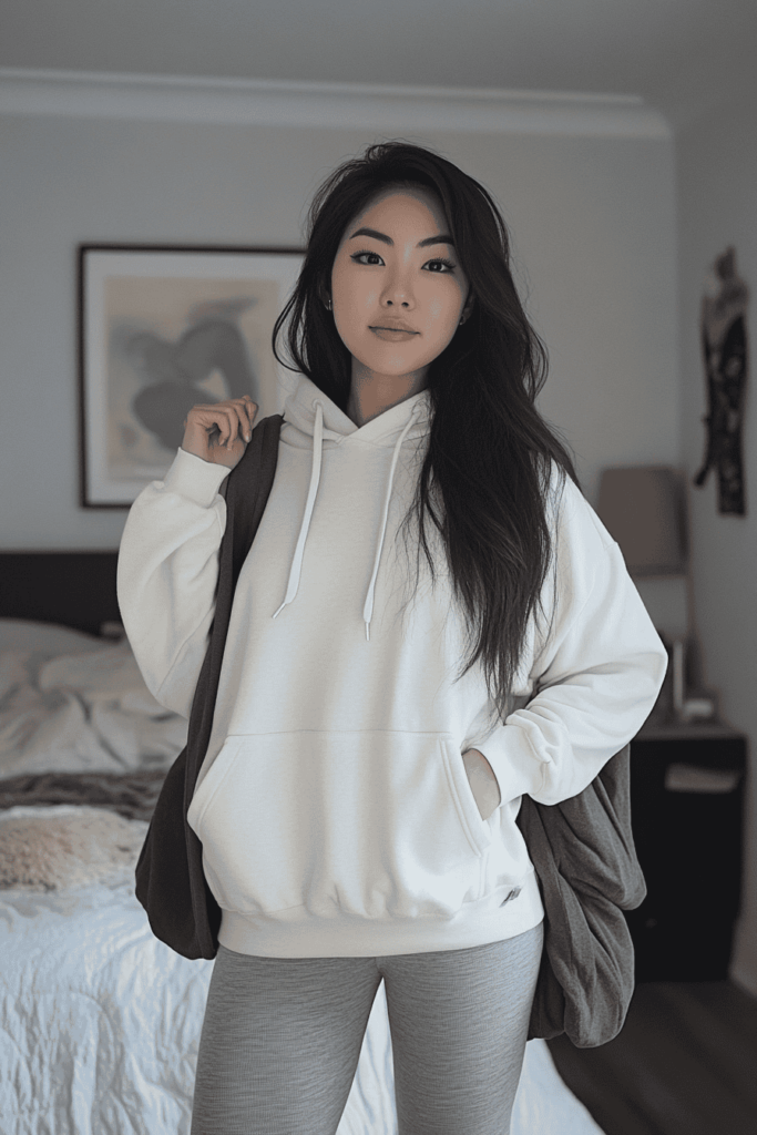 Leggings and hoodie outfit store